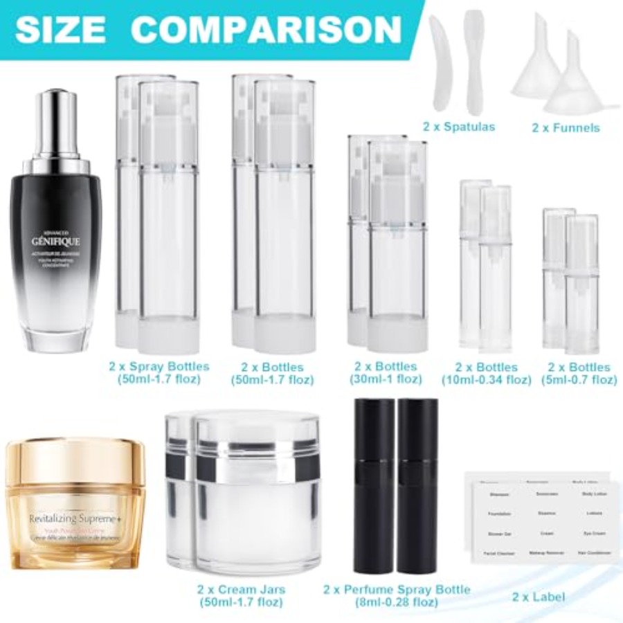 20 Pack Airless Pump Jar and A - Perfume Travel Set 评论和价格